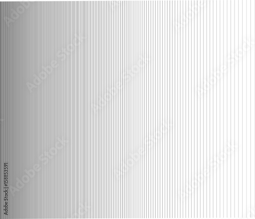 Abstract halftone pattern with vertical lines. Geometric rectangular background. Black-and-white backdrop. Vector illustration