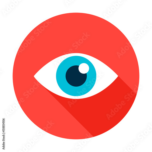 Eye Flat Circle Icon