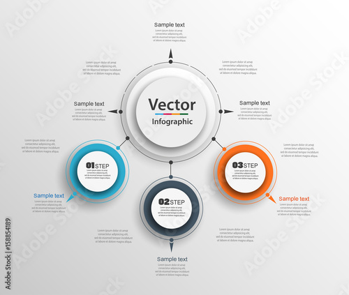 Abstract infographics number options template. Can be used for workflow layout, diagram, business step options, banner, web design. Vector eps 10