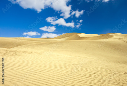 Desert on Blue sky Background