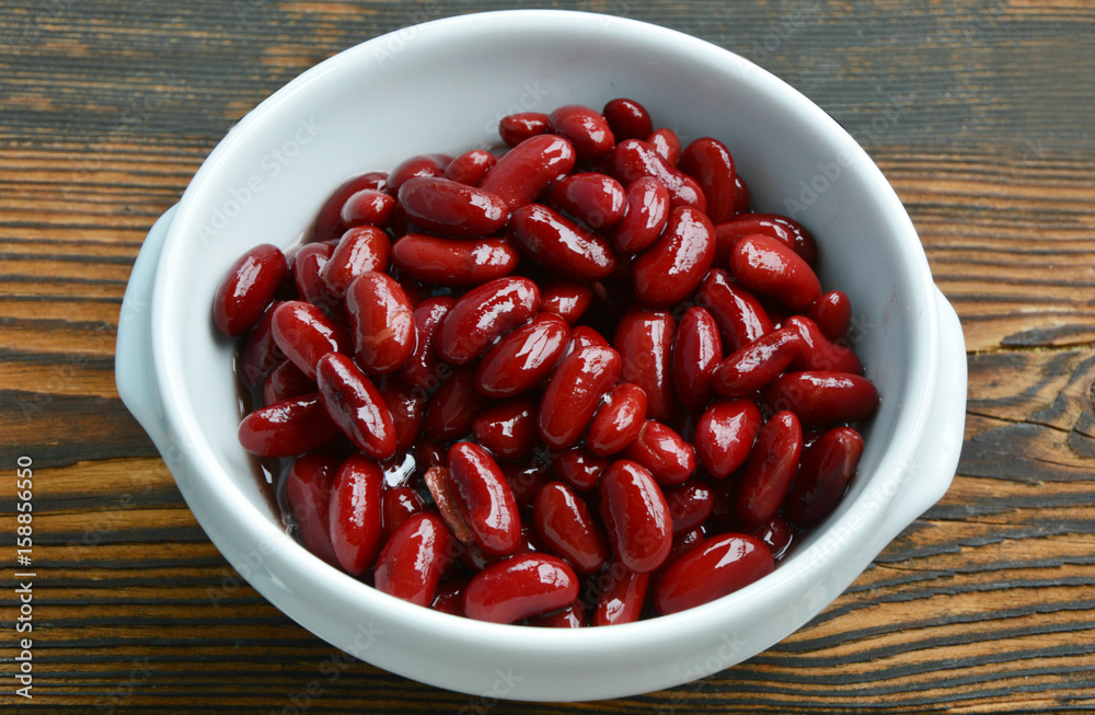 Healthy Benefits of Red beans.
Red beans in white bowl on wooden background. Healthy Benefits of Red beans.
Red beans in white bowl on wooden background.