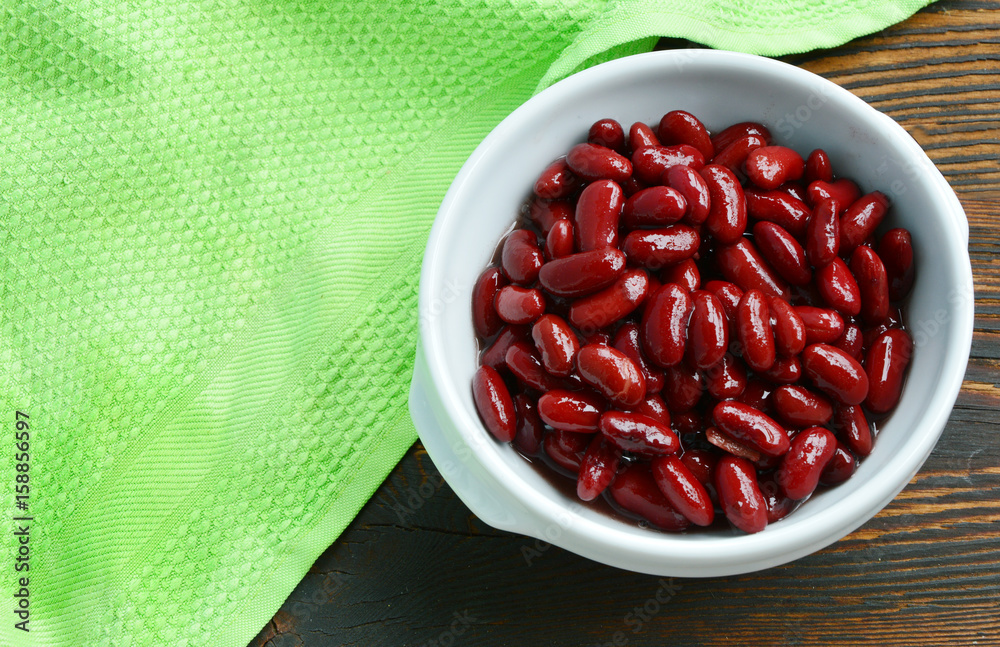 Healthy Benefits of Red beans.
Red beans in white bowl on wooden background. Healthy Benefits of Red beans.
Red beans in white bowl on wooden background.