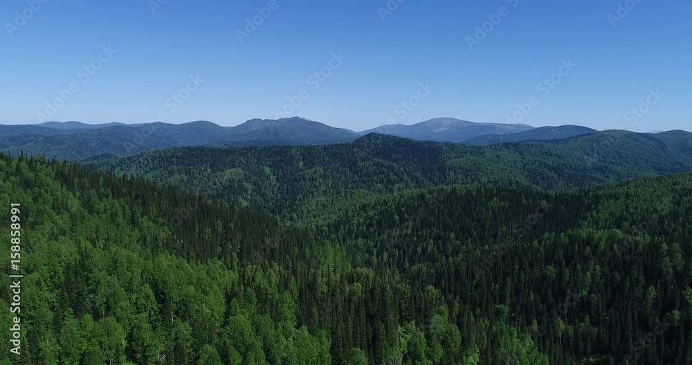Mountain system covered with forests Mountain system covered with forests
