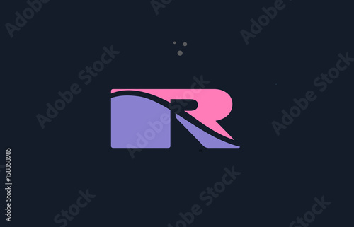 ir i r pink blue alphabet letter logo dots icon template vector