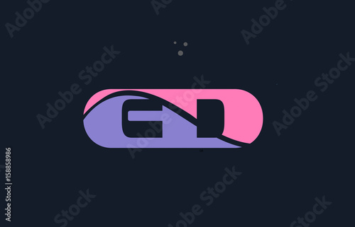ed e d pink blue alphabet letter logo dots icon template vector