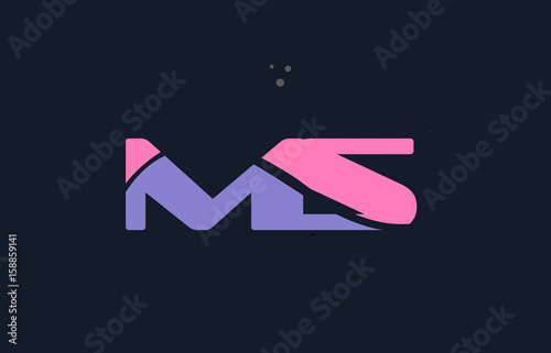 Wallpaper Mural ms m s pink blue alphabet letter logo dots icon template vector Torontodigital.ca