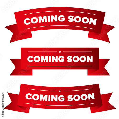Coming Soon red ribbon