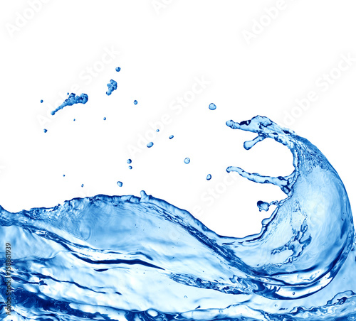 Water wave on white background