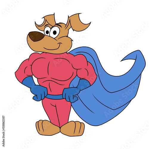 Dog is super hero