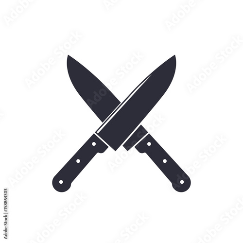 Knives vector icon on white