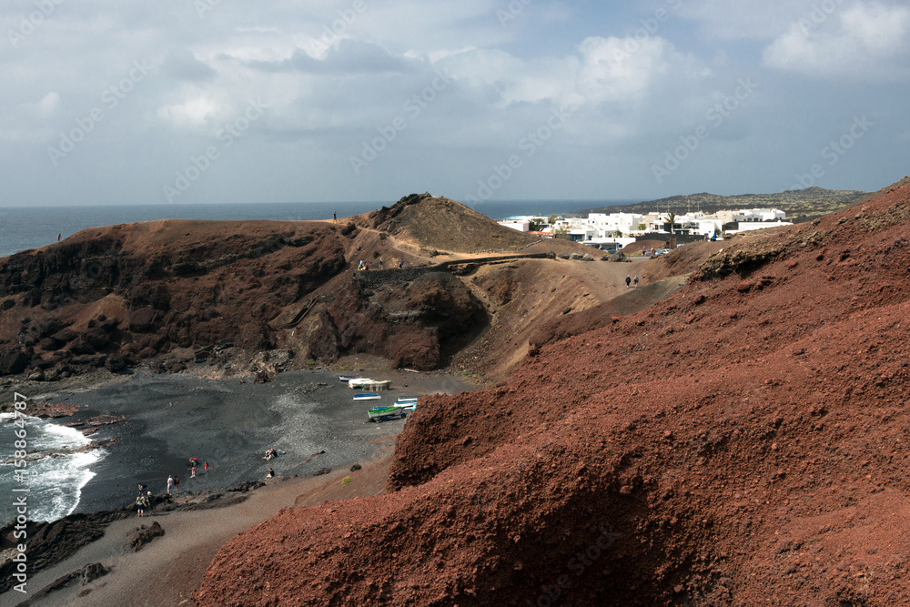 El Golfo black sand beach, Lanzarote - Canary Islands
