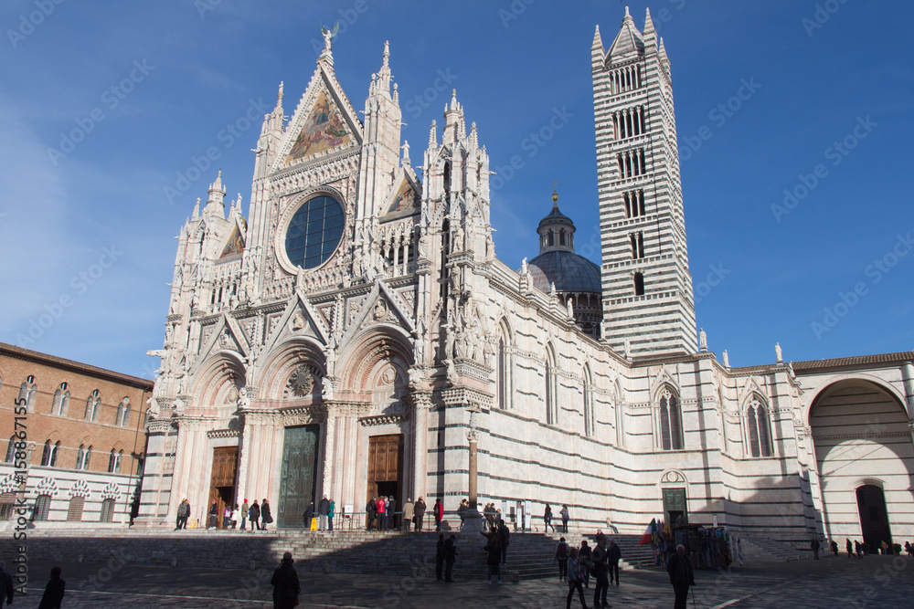 Duomo di Siena or Metropolitan Cathedral of Santa Maria Assunta. Tuscany. Italy.