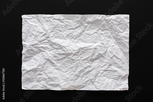 Crumpled white paper texture, paper background