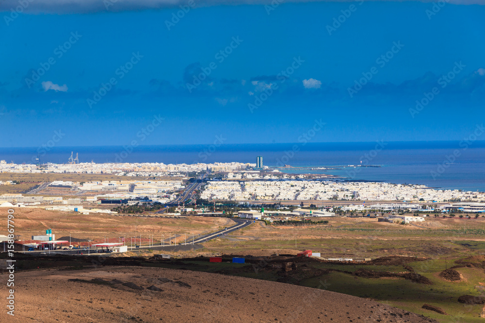 View to Arrecife, the capital of Lanzarote.