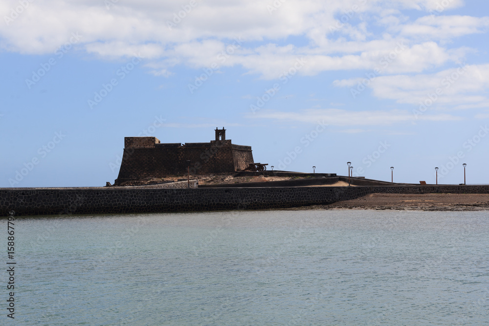 View of Castillo de San Gabriel located in Arrecife, Lanzarote.