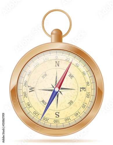compass old retro vintage icon stock vector illustration