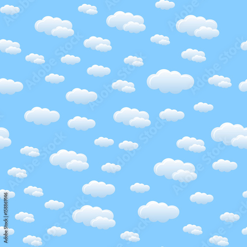 Seamless pattern with clouds