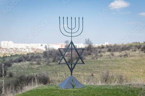 Φωτογραφία The menorah is a symbol of Judaism, the national-religious sign of Israel