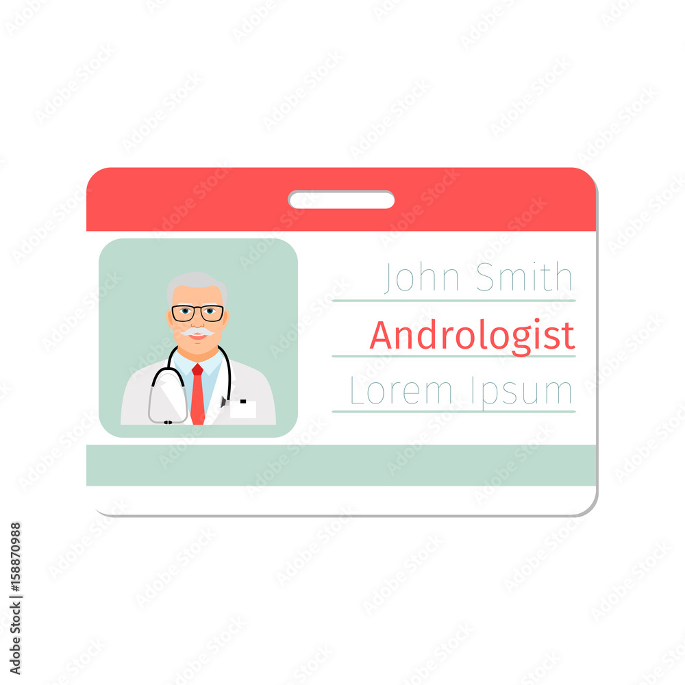 Andrologist medical specialist badge template Andrologist medical specialist badge template