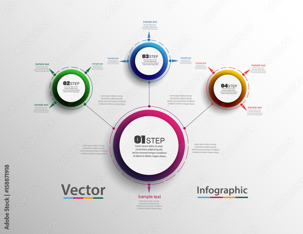 Fototapeta premium Abstract infographics number options template. Can be used for workflow layout, diagram, business step options, banner, web design. Vector eps 10