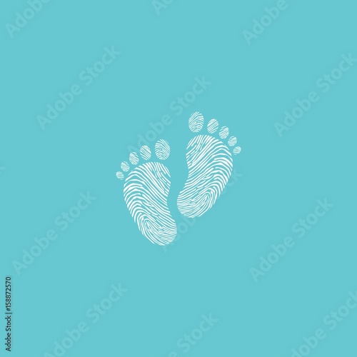 Baby footsteps vector illustration