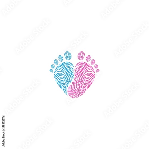 Baby footsteps vector illustration