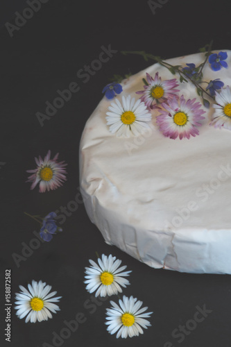 cheese with flowers