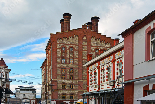 View on old beer factory Zhiguli Brewery in Samara city, Russia.
