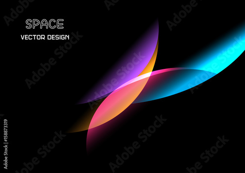 Blue, Purple, Orange, Pink Light Abstract Technology background for computer graphic website and internet.