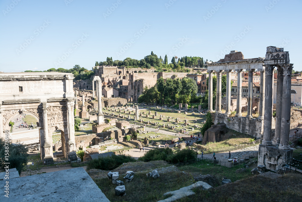 View of Foro Romano in rome