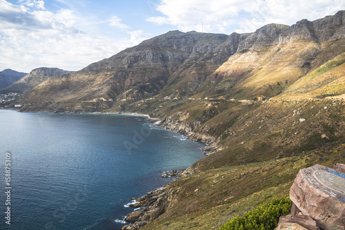 Wonderful landscape view on coast at Chapmans Peak Drive  Cape Town