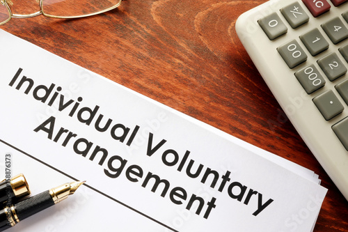 Document with title Individual voluntary arrangement IVA. photo