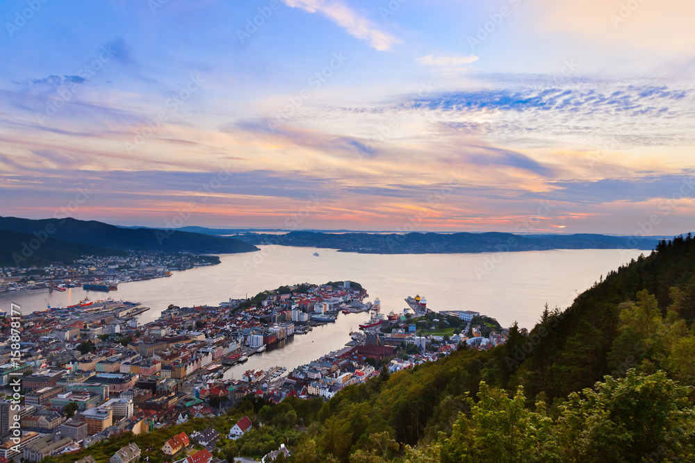 Cityscape of Bergen - Norway