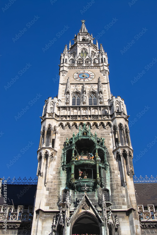 Glockenspiel at Marienplatz, Munich Germany