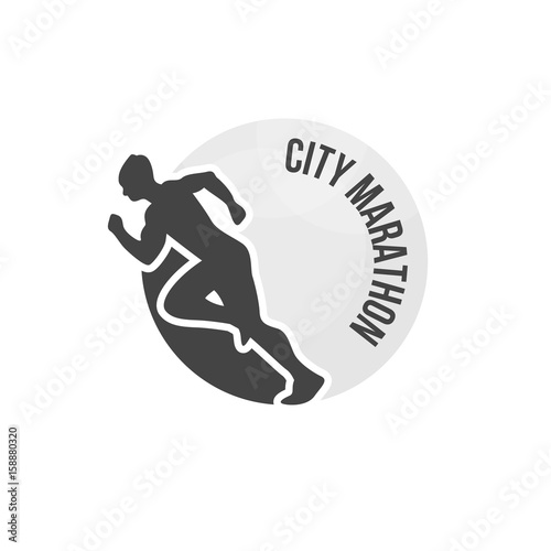City marathon vector logo