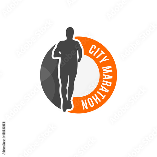 City marathon vector logo