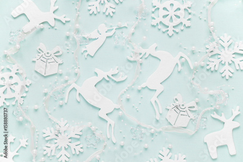 Flat lay Christmas composition