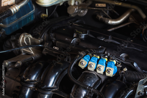 LPG fuel injection focus in engine room