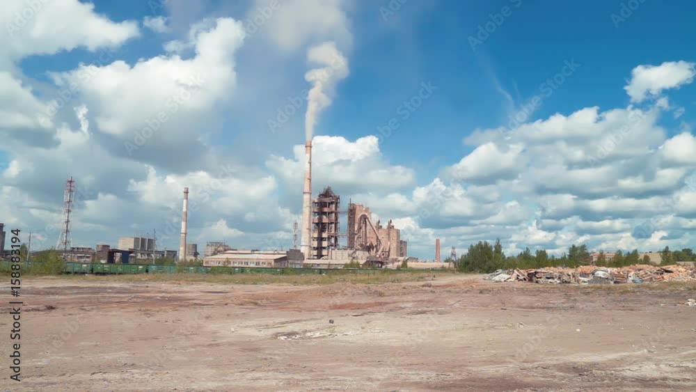 Chimney of the old factory. Environmental pollution Chimney of the old factory. Environmental pollution