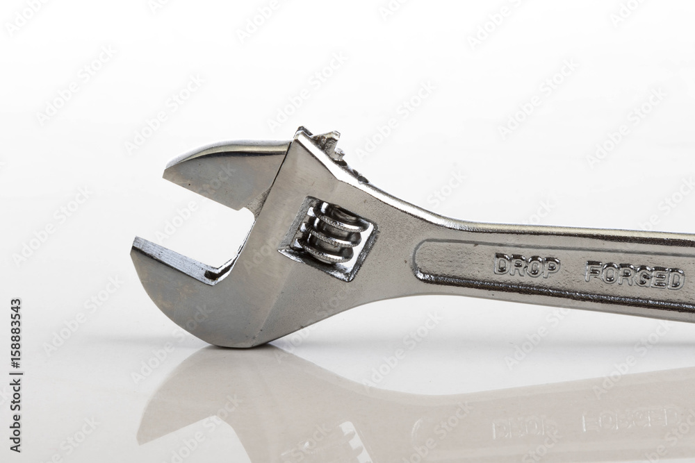 Adjustable spanner isolated on a white background Adjustable spanner isolated on a white background
