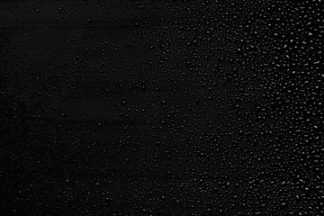 water drops on black background.