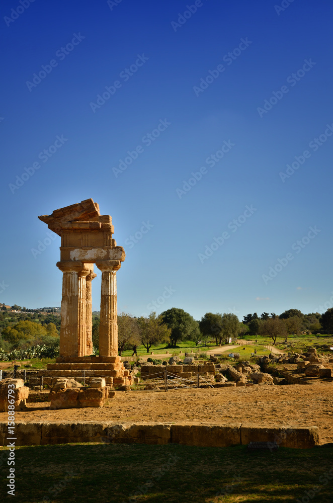 Greek temple of June, at Agrigento, Sicily