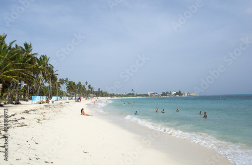Fototapeta Naklejka Na Ścianę i Meble -  Tropical beach on the Caribbean island of San Andres , Colombia.