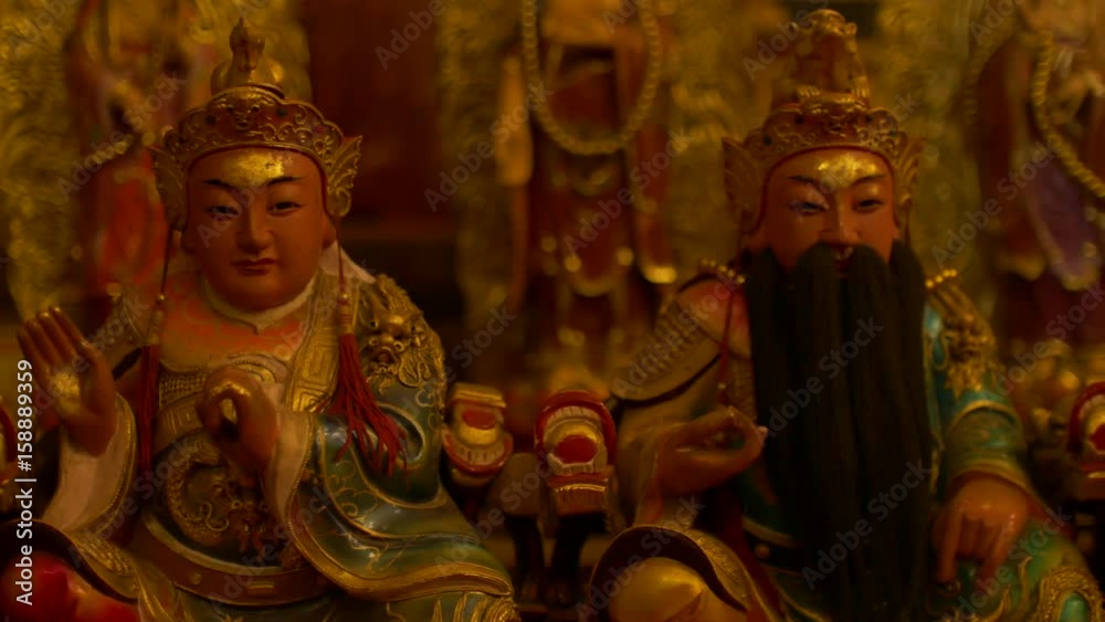 Chinese Gods statue in temple at Wat Phanan Choeng temple,Phra Nakhon Si Ayutthaya, Thailand, World Heritage Site , Public place, Chinese Gods statue in temple at Wat Phanan Choeng temple,Phra Nakhon Si Ayutthaya, Thailand, World Heritage Site , Public place,