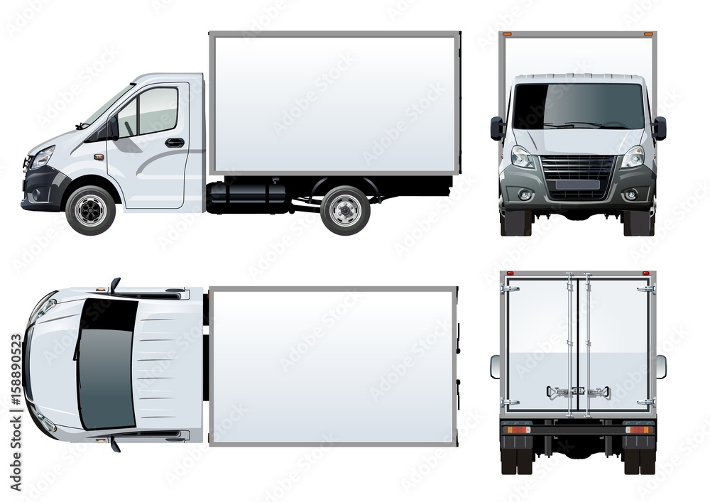 Vector truck template isolated on white. Available EPS-10 separated by groups and layers with transparency effects for one-click repaint Vector truck template isolated on white. Available EPS-10 separated by groups and layers with transparency effects for one-click repaint
