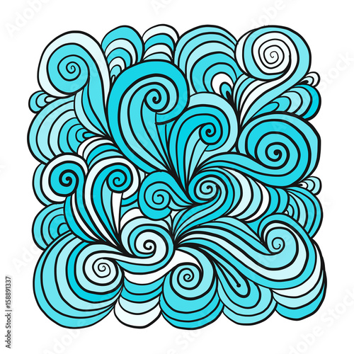 Abstract hand drawn ornament, background for your design
