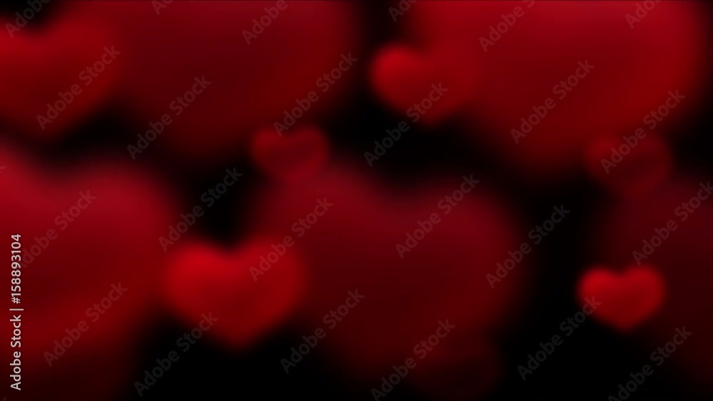 4k Red flying love heart background,Valentine's Day gift symbol,warm friendship design pattern backdrop.