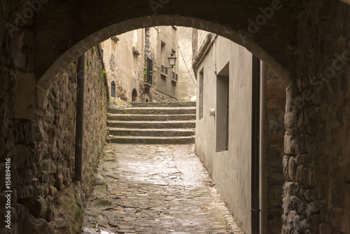 Through the village of Broto in Huesca  Pyrenees