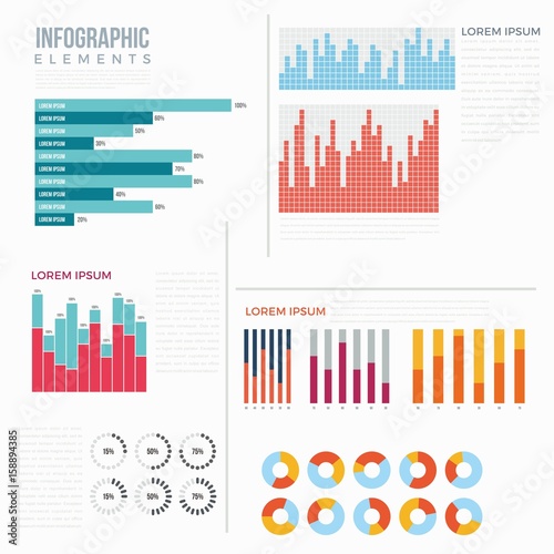infographic elements chart diagram vector business