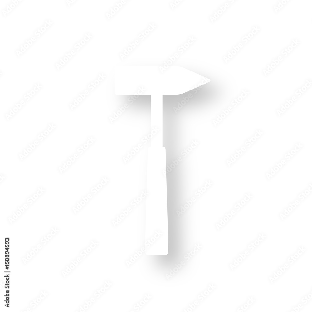 Icon mit Schatten - Hammer Icon mit Schatten - Hammer